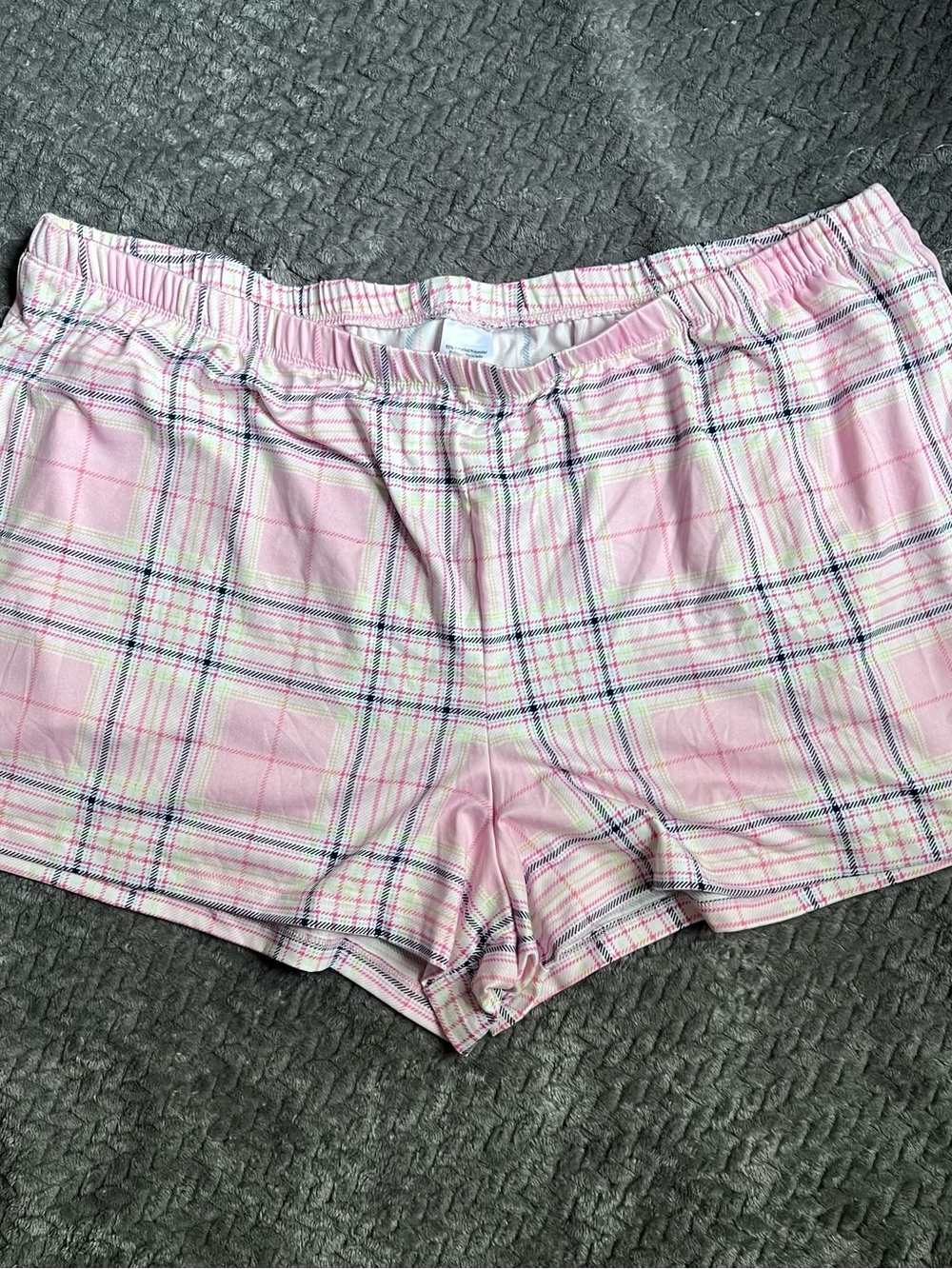 Women’s Pink Plaid Cotton Sleep Shorts